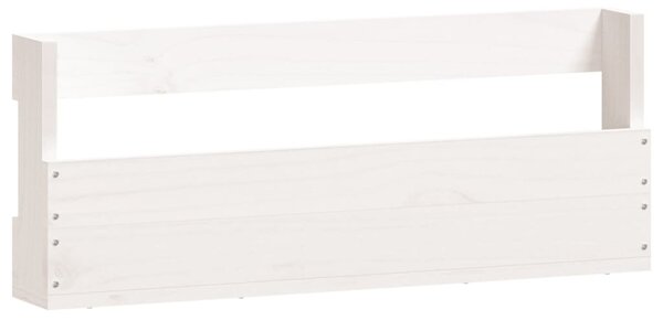 2 db fehér tömör fenyőfa fali cipőtartó 59 x 9 x 23 cm