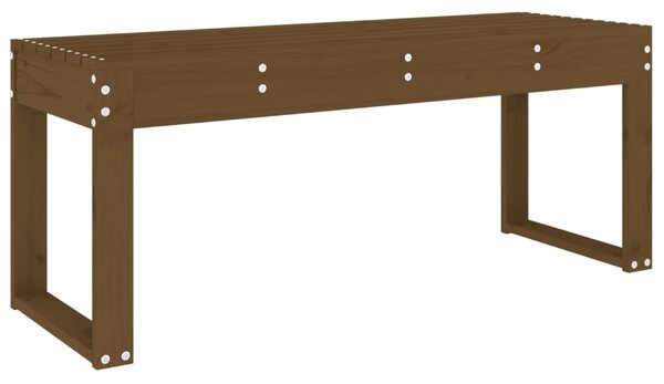 Mézbarna tömör fenyőfa kerti pad 110x38x45 cm