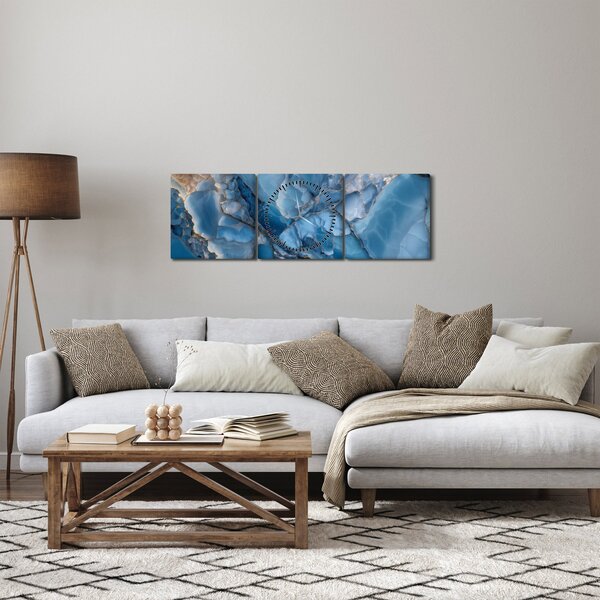 Kép - Kék tagolt márvány (órával) (90x30 cm)