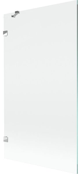 Mexen Lunar egyoldalas kádparaván 100 x 150 cm, átlátszó, króm - 897-100-000-01-00