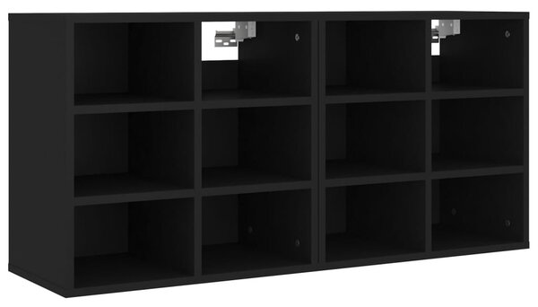 2 db fekete cipőszekrény 52,5 x 30 x 50 cm