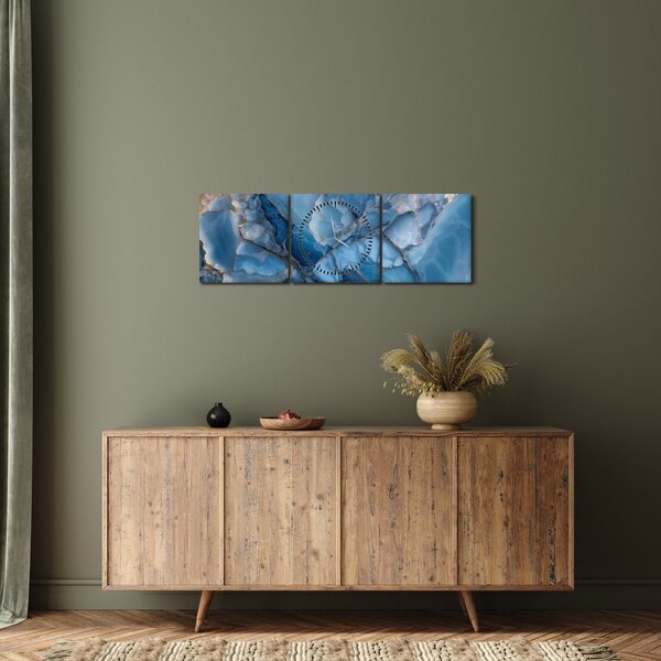 Kép - Kék tagolt márvány (órával) (90x30 cm)
