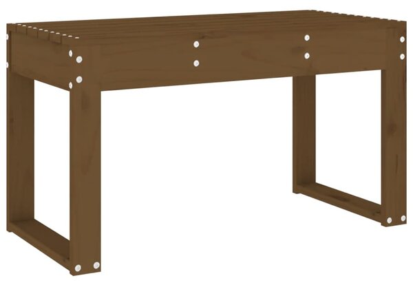 Mézbarna tömör fenyőfa kerti pad 80 x 38 x 45 cm