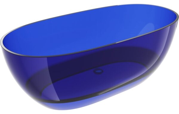 Mexen Pure Sapphire szabadon álló átlátszó kád 170 x 80 cm, krómozott lefolyó - 58071708016
