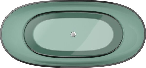 Mexen Pure teal szabadon álló átlátszó kád 170 x 80 cm, króm lefolyó - 58071708011