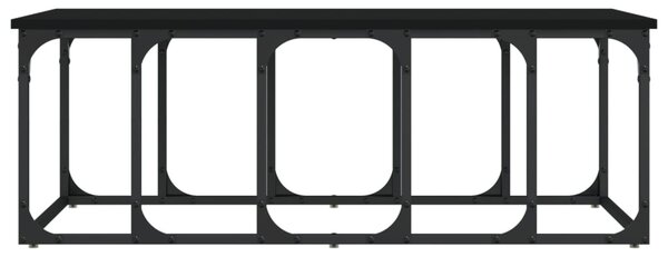 Fekete szerelt fa dohányzóasztal 100 x 50 x 35,5 cm