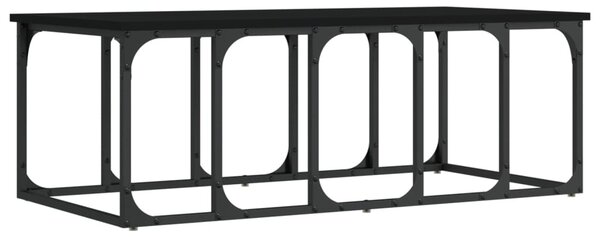 Fekete szerelt fa dohányzóasztal 100 x 50 x 35,5 cm