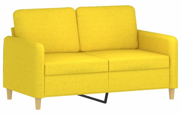 2 személyes világossárga szövet kanapé 120 cm