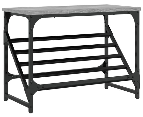 Szürke sonoma színű szerelt fa cipőtartó 60x30x45 cm