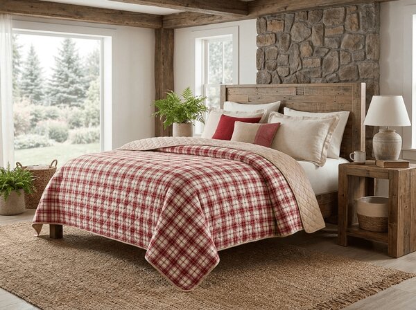 Ágytakaró TARTAN HEART, színes kivitel Méret: 170 x 210 cm