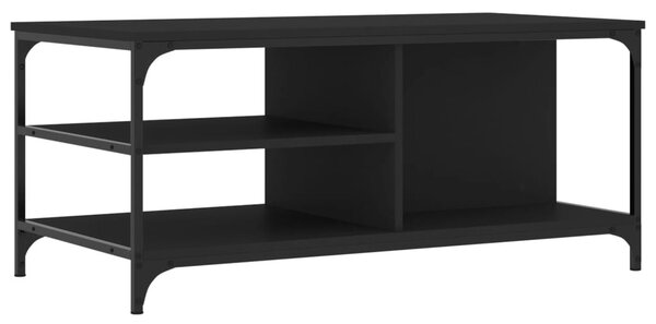 Fekete szerelt fa dohányzóasztal 100 x 50 x 45 cm