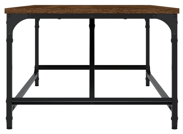 Barna tölgyszínű szerelt fa dohányzóasztal 100 x 50 x 35 cm
