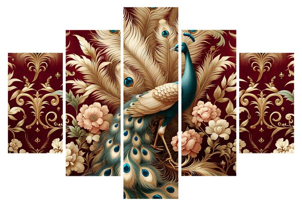 Kép – Elegáns páva (150x105 cm)
