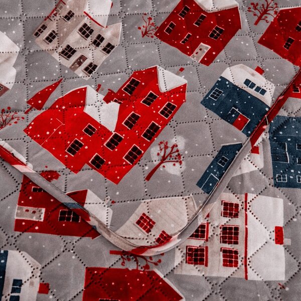 Ágytakaró WINTER COTTAGE, szürke Méret: 220 x 240 cm