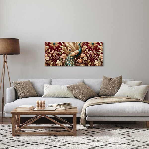 Kép – Elegáns páva (120x50 cm)