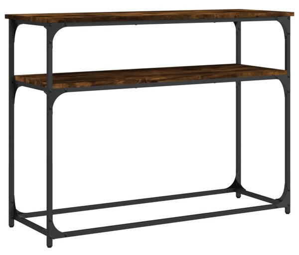 Füstös tölgy színű szerelt fa tálalóasztal 100x35,5x75 cm