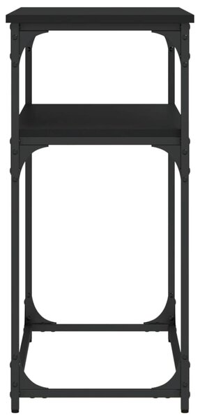 Fekete szerelt fa tálalóasztal 100x35,5x75 cm