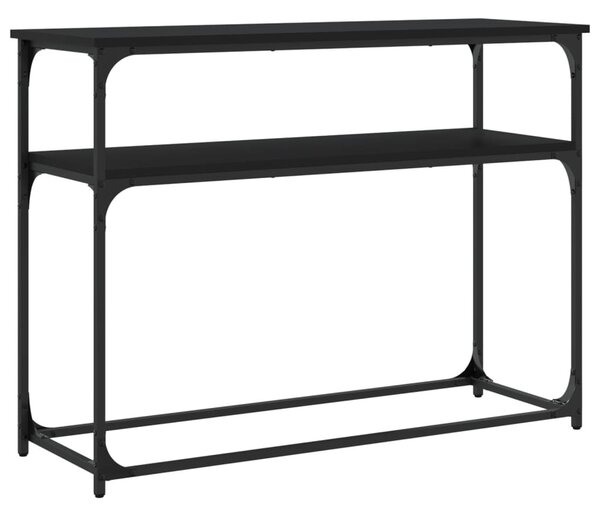 Fekete szerelt fa tálalóasztal 100x35,5x75 cm