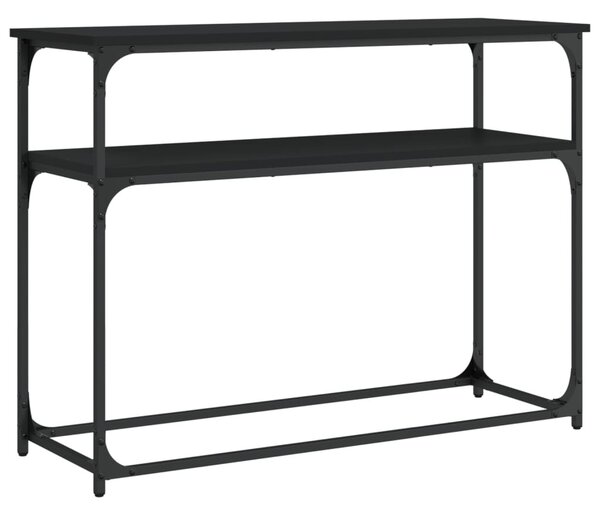 Fekete szerelt fa tálalóasztal 100x35,5x75 cm