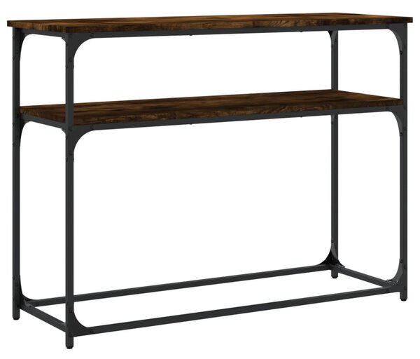 Füstös tölgy színű szerelt fa tálalóasztal 100x35,5x75 cm