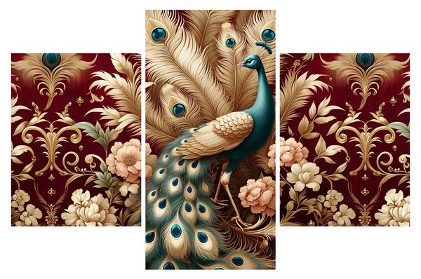 Kép – Elegáns páva (90x60 cm)