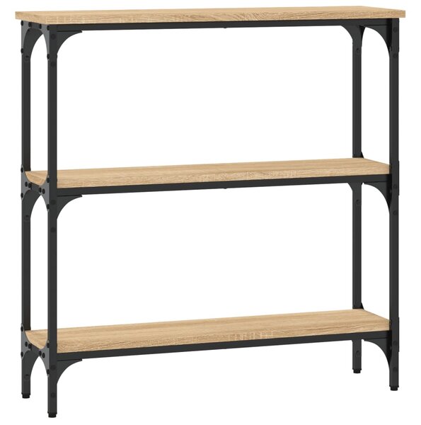 Sonoma tölgyfa konzolasztal 75 x 22,5 x 75 cm rétegelt fából
