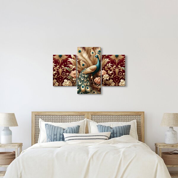 Kép – Elegáns páva (90x60 cm)