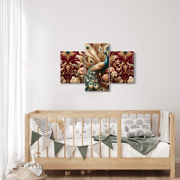 Kép – Elegáns páva (90x60 cm)