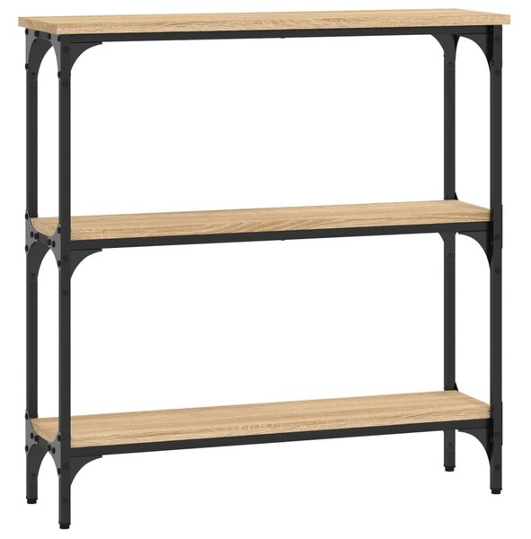 Sonoma tölgyfa konzolasztal 75 x 22,5 x 75 cm rétegelt fából