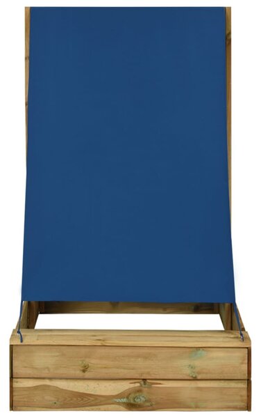 Impregnált fenyőfa homokozó tetővel 80 x 60 x 97,5 cm