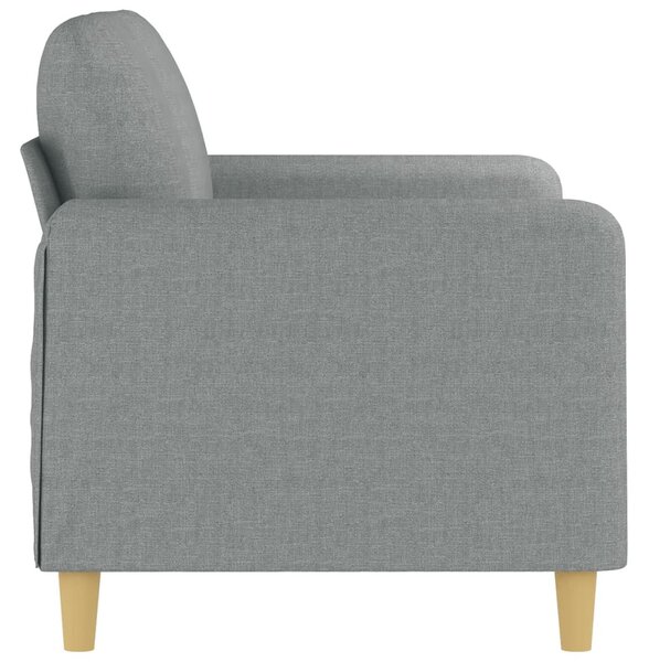 Kétszemélyes világosszürke szövetkanapé 120 cm