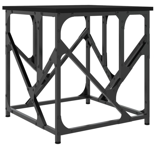 Fekete szerelt fa dohányzóasztal 45x45x47,5 cm