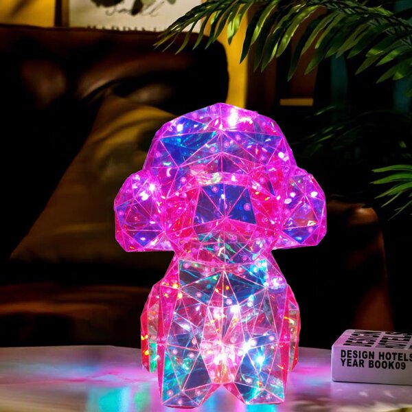 Színes kutya alakú LED lámpa