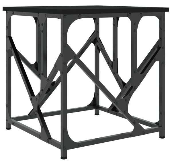 Fekete szerelt fa dohányzóasztal 45x45x47,5 cm