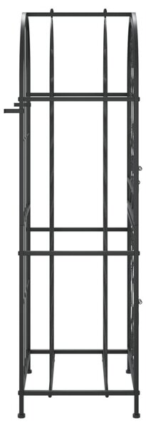 Fekete kovácsoltvas bortartó 41 palackhoz 45 x 36 x 120 cm
