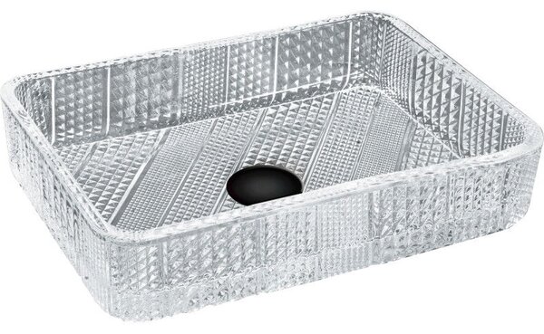 Mexen Akra üveg pult feletti mosdó 46 x 33 cm, átlátszó - 24024600