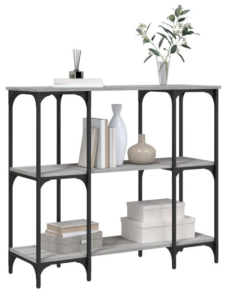 Szürke sonoma színű szerelt fa tálalóasztal 102x35x90 cm