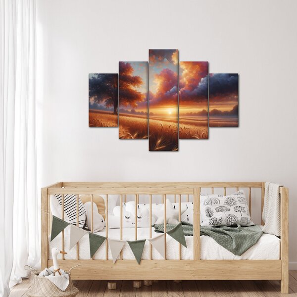 Kép – Naplemente a mezőn (150x105 cm)