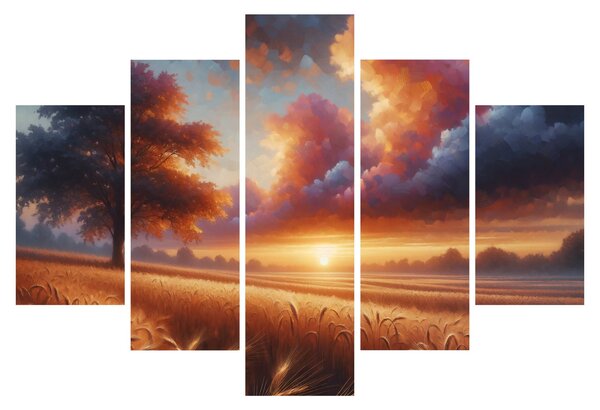 Kép – Naplemente a mezőn (150x105 cm)