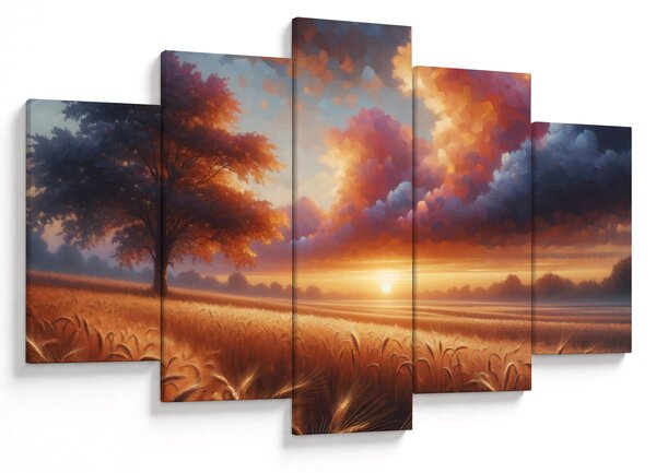Kép – Naplemente a mezőn (150x105 cm)