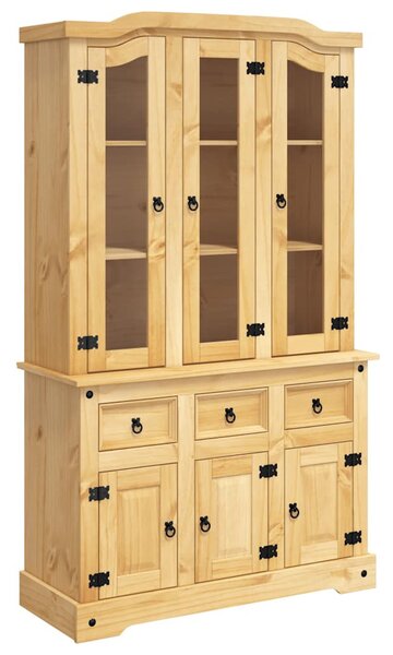 Corona barna tömör mexikói fenyő magasszekrény 112x43x196 cm