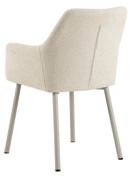 MAZZONI EXPORT VERA Bézs (Apia 453 szövet) / szürke-bézs váz (cashmere) - MODERN KÁRPITOZOTT CHENILLE KAGYLÓSZÉK STÍLUSÚ NAPPALIBA/ÉTKEZŐBE
