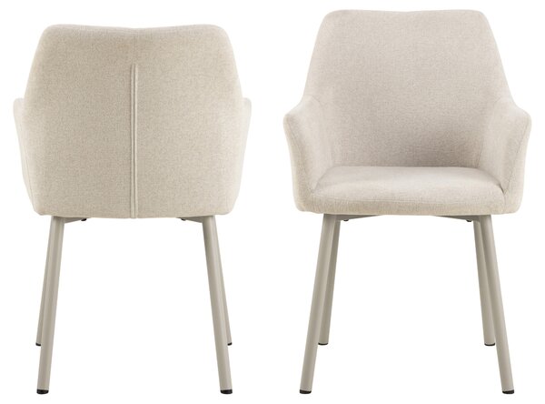 MAZZONI EXPORT VERA Bézs (Apia 453 szövet) / szürke-bézs váz (cashmere) - MODERN KÁRPITOZOTT CHENILLE KAGYLÓSZÉK STÍLUSÚ NAPPALIBA/ÉTKEZŐBE