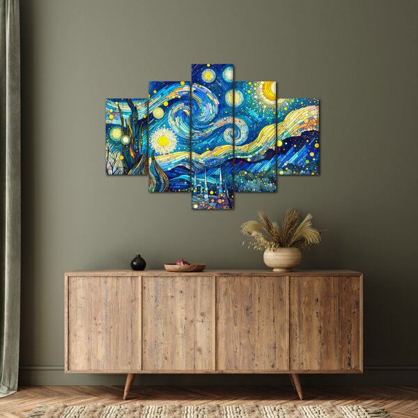 Kép – Csillagos éjszaka mozaikja (150x105 cm)