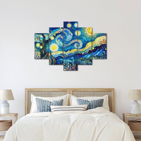 Kép – Csillagos éjszaka mozaikja (150x105 cm)