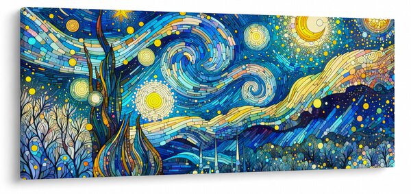 Kép – Csillagos éjszaka mozaikja (120x50 cm)