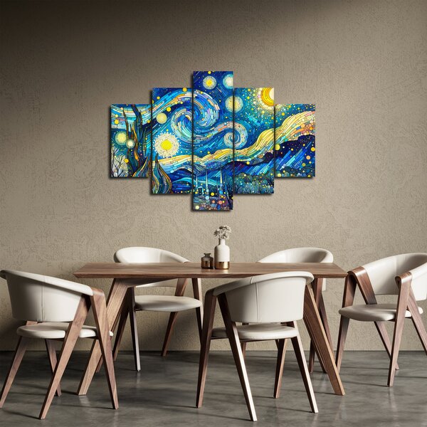 Kép – Csillagos éjszaka mozaikja (150x105 cm)