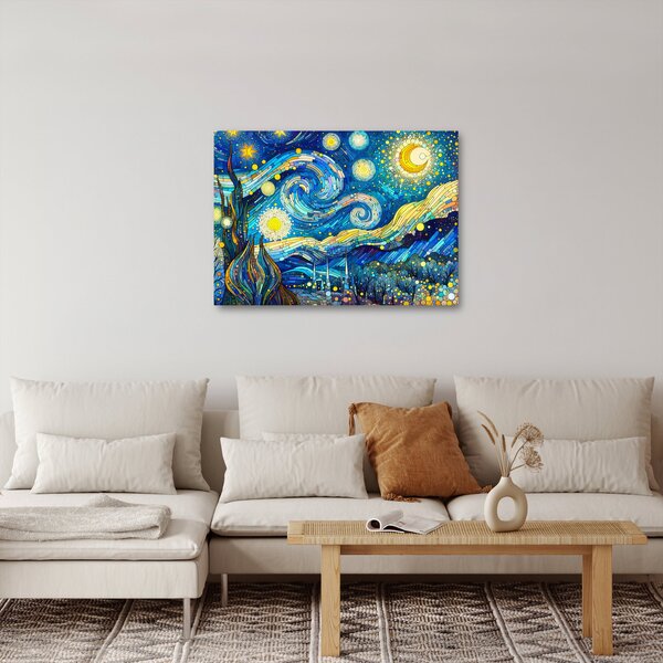 Kép – Csillagos éjszaka mozaikja (70x50 cm)