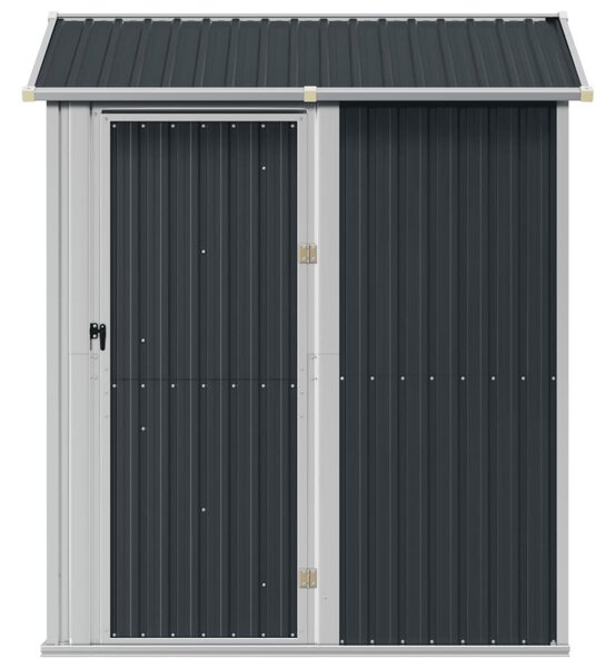 Antracitszürke horganyzott acél kerti fészer 192 x 152,5 x 237 cm