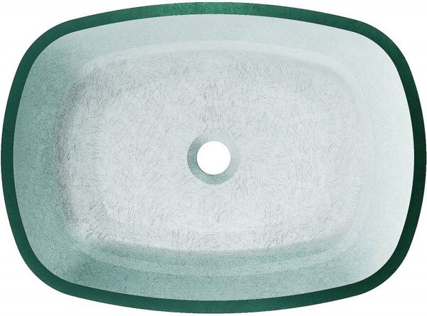 Mexen Araks üveges pultra helyezhető mosdó 54 x 39 cm, ezüst - 24155411
